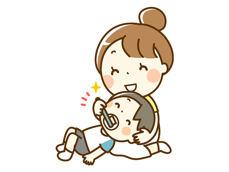 仕上げ磨き